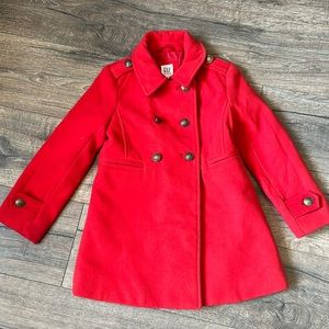 Gap Girls Red Peacoat